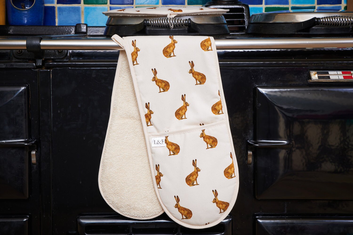Hare Double Oven Gloves
